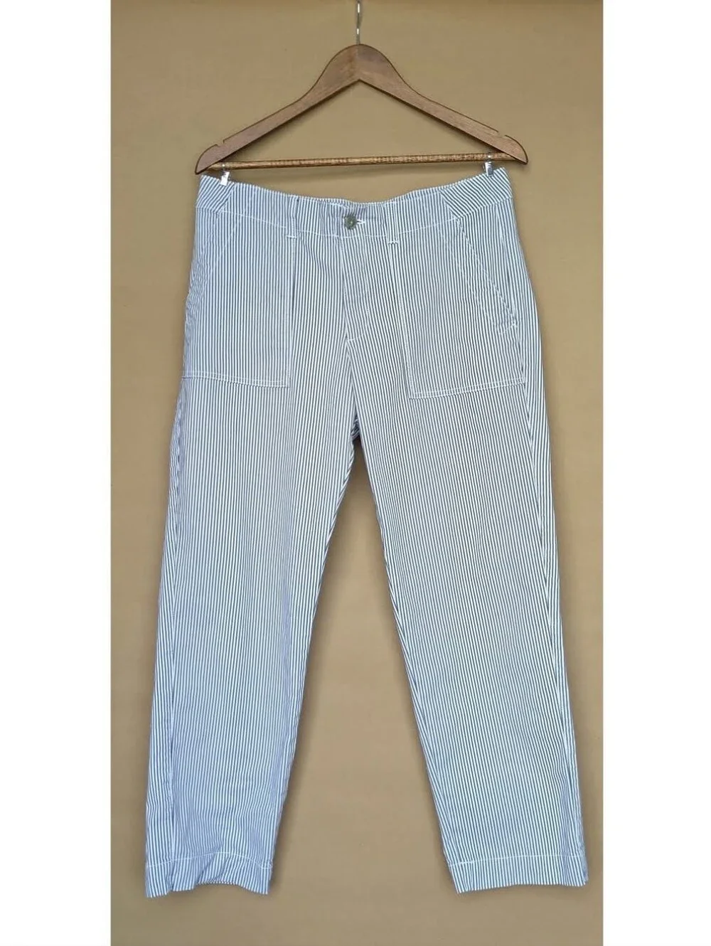 Gap Blue-and-White Striped Trousers